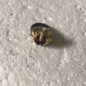 Vintage dragon gem ring